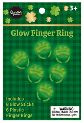 Signature SELECT St Patricks Glow Finger Ring - Each - Image 1
