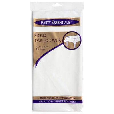 Northwest Enterprises White Plastic Tablecover - Each - Image 2