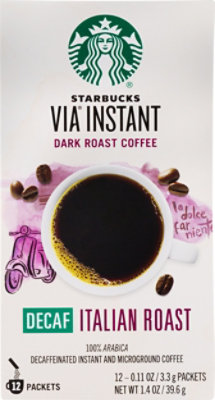 Starbucks Via Decaf Italian Roast 12ct - EA - Image 1