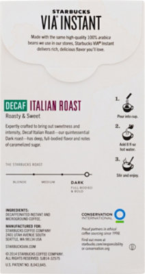 Starbucks Via Decaf Italian Roast 12ct - EA - Image 2