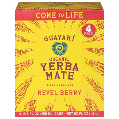 Yerba Mate Revel Berry Organic Cans - 4-15.5 FZ - Image 3