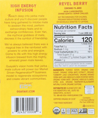 Yerba Mate Revel Berry Organic Cans - 4-15.5 FZ - Image 6