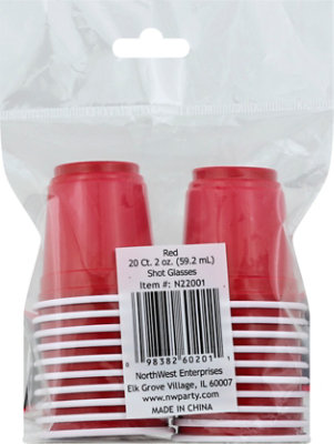 Red Party Shot Glasses 2oz - EA - Image 3