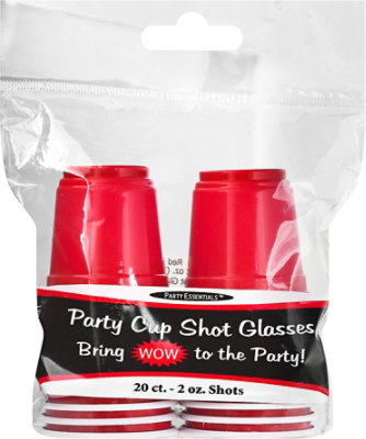 Red Party Shot Glasses 2oz - EA - Image 2