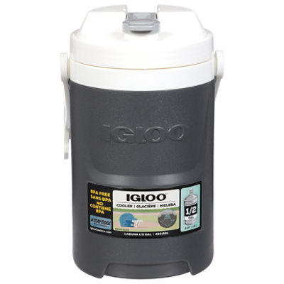 Igloo 0.5 Gallon Laguna Jug Charcoal Fully Insulated Beverage Cooler Leak-Resistant Design Prevents Spills 1 Count - Each - Image 3