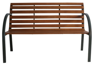 Signature SELECT Wood Slat Park Bench - Each - Image 1