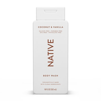 Native Coconut & Vanilla Body Wash - 18 OZ - Image 2