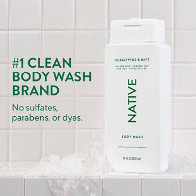 Native Eucalyptus & Mint Body Wash - 18 OZ - Image 2