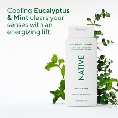 Native Eucalyptus & Mint Body Wash - 18 OZ - Image 5