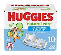 Huggies Nat Cr Refrsh Babywipe Flptp - 560 CT