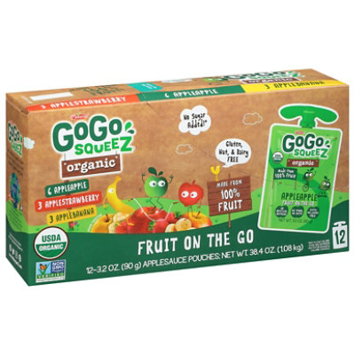 Gogo Squeeze Applesauce Variety - 12-3.2 Oz - Image 1