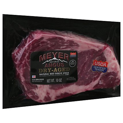 Meyer Natural Usda Choice Beef Ribeye Steak Dry Aged - 10 OZ - Image 1