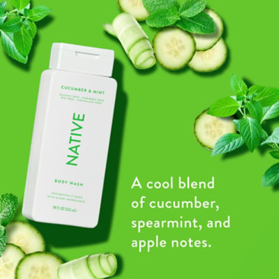 Native Cucumber & Mint Body Wash - 18 OZ - Image 4
