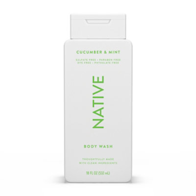 Native Cucumber & Mint Body Wash - 18 OZ - Image 1