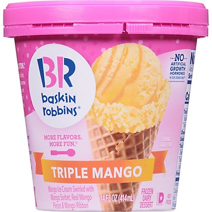 Baskin Robbins Triple Mango Ice Cream - 14 FZ - Image 2