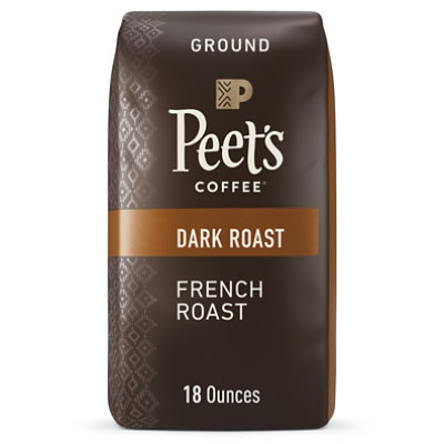 Peet's Coffee French Roast Dark Roast Ground Coffee - 18 Oz - Image 1