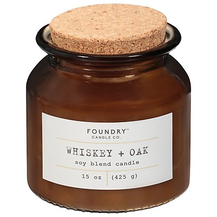 Foundry Jar Candle Whiskey Oak 15 Oz - 15 OZ - Image 3