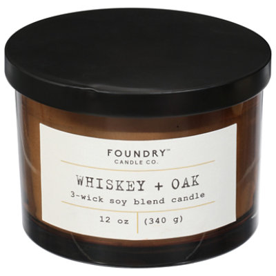 Foundry Jar Candle Whiskey Oak 12 Oz - 12 OZ - Image 3