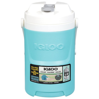 Igloo 0.5 Gallon Laguna Jug Aqua Fully Insulated Beverage Cooler Leak-Resistant Design Prevents Spills 1 Count - Each - Image 3