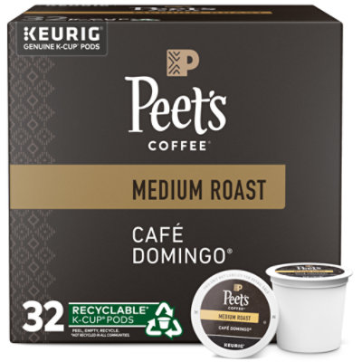 Peets Cafe Domingo KCup Coffee Cups - 4-32 Count