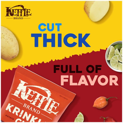 Kettle Brand Krinkle Cut Habanero Lime Kettle Potato Chips - 7.5 Oz - Image 1