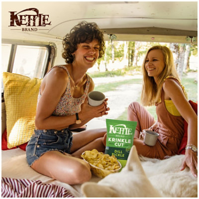 Kettle Brand Krinkle Cut Dill Pickle Kettle Potato Chips - 7.5 Oz - Image 3