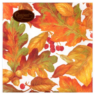 Caspari C'tail Napkin Autumn Leaves - 20 CT - Image 1