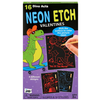 Mello Smello Neon Dino Etch Card Kit - 16 Count - Image 3