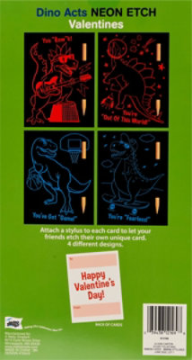 Mello Smello Neon Dino Etch Card Kit - 16 Count - Image 4