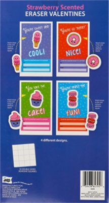 Mello Smello Scented Eraser Valentines Strawberry Eraser & Card - 16 Count - Image 4