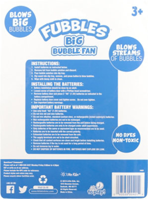 Little Kids Fubbles Bubbles Fan - EA - Image 4