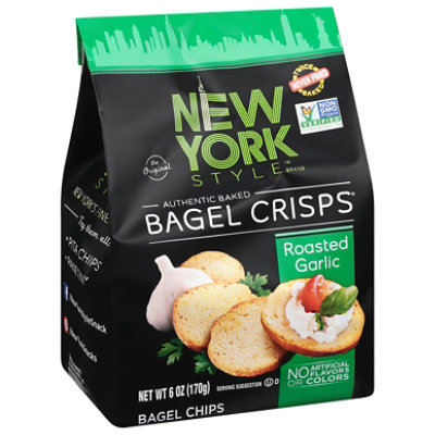 New York Style Bagel Crisps Roasted Garlic - 6 OZ