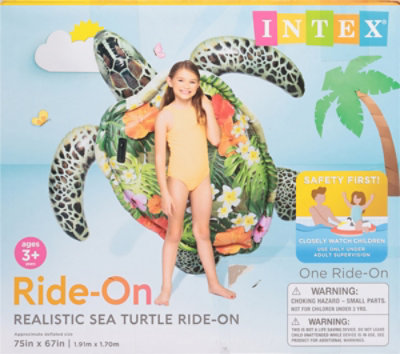 Intex Realistic Sea Turtle Ride On Pool Float 1 Count - Each - Image 4