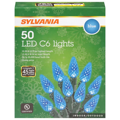 Inl 50ct Led C6 Lights Blue - EA - Image 2