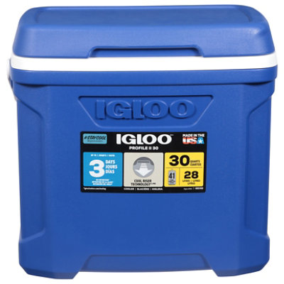 Igloo 30Qt Profile Ii Bail Cooler Blue Cool Riser Technology Elevated Design Improves Cooling Performance Fits Popular Beverage Sizes 1 Count - Each - Image 3