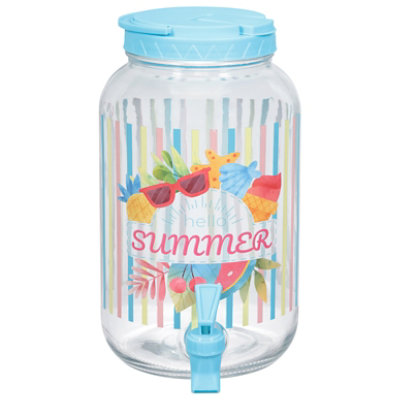 Signature SELECT Glass Summer Sun Tea Jar - 1 Gallon - Image 1
