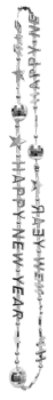 New Years Eve Bead Necklace Silver 1 Count - Each - Image 1