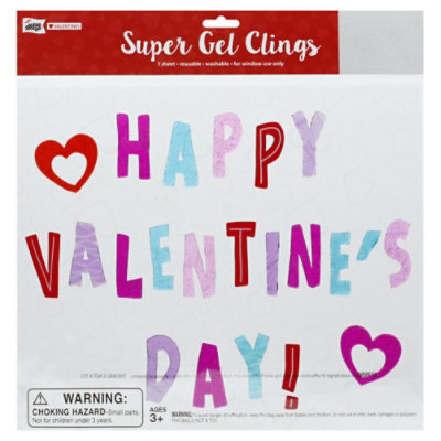 Mel 12inx12in Val Day Cling - EA - Image 3