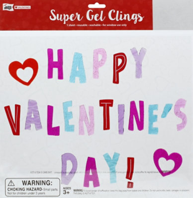 Mel 12inx12in Val Day Cling - EA - Image 2