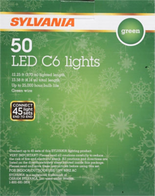 Inl 50ct Led C6 Lights Green - EA - Image 3