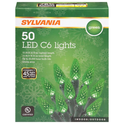 Inl 50ct Led C6 Lights Green - EA - Image 1