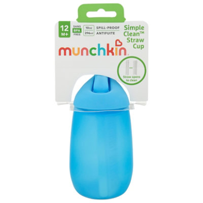 Munchkin Simple Clean Straw Cup (2 Pack) - Blue/Green, 10 Ounce