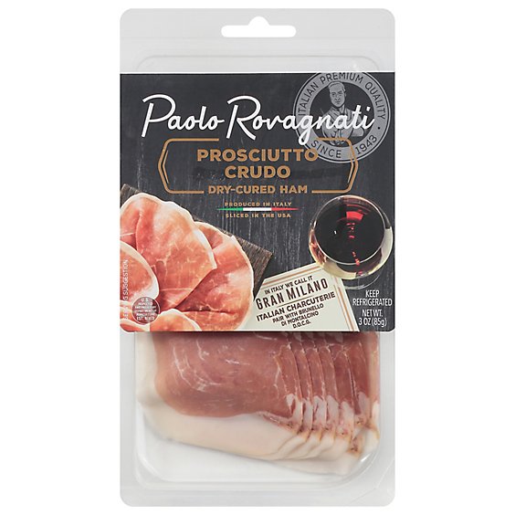 Paolo Rovagnati Prosciutto Crudo Dry-cured Ham Gran Milano - 3 OZ