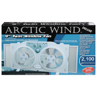 Artic Wind 9 Inch Twin Window Fan White Twin 50 Watt Motors With Independly Reversible 3 Speed Blades 1 Count - Each - Image 3