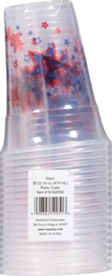Party Essentials Stars Plastic Party Cups - 20 - 16 Oz - Image 4