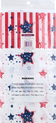 Stars and Stripes Plastic Table Cover - EA - Image 3