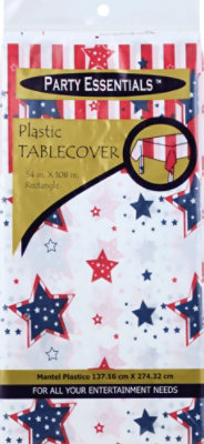 Stars and Stripes Plastic Table Cover - EA - Image 2