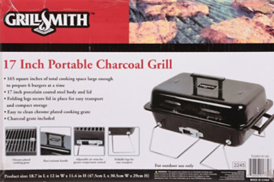 GrillSmith Portable Charcoal Grill - 17 Inch - Image 4
