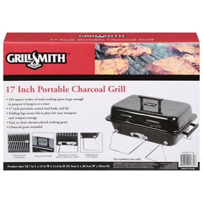 GrillSmith Portable Charcoal Grill - 17 Inch - Image 2