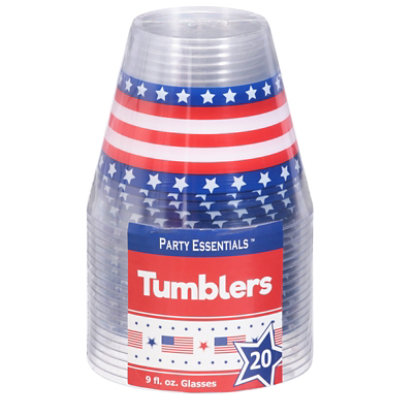 Northwest Enterprises 9 Oz Plastic Flag Print Tumblers 20 Count - Each - Image 3